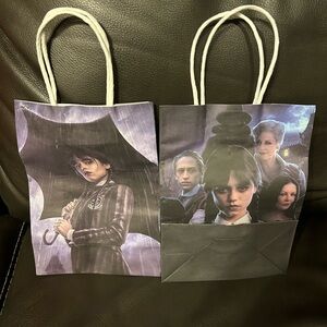 Wednesday Addams Gift Bags-20 Bags, 10 of Each Design 6X8X3 Inches New